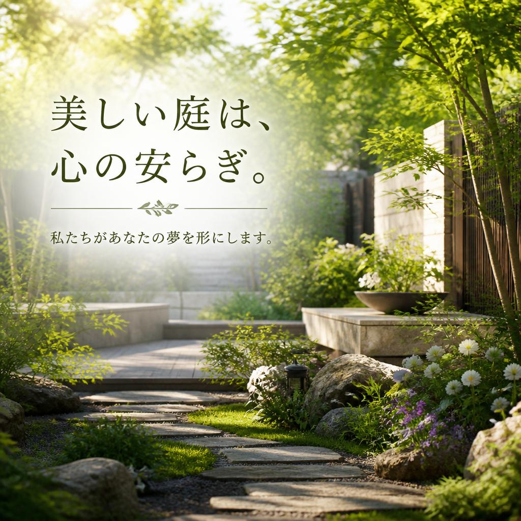 美しい庭は、心の安らぎ。私たちがあなたの夢を形にします。