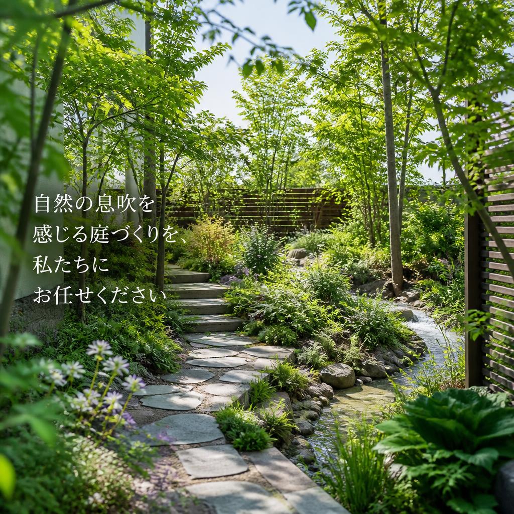 自然の息吹を感じる庭づくりを、私たちにお任せください