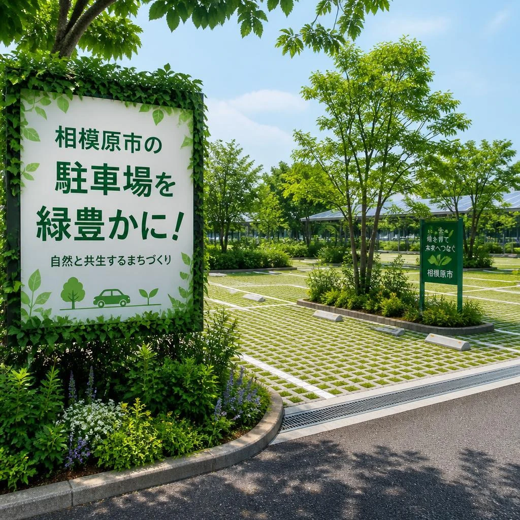 相模原市の駐車場を緑豊かに！