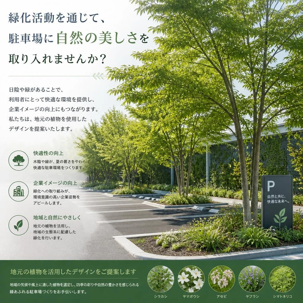 緑化活動で駐車場を活性化