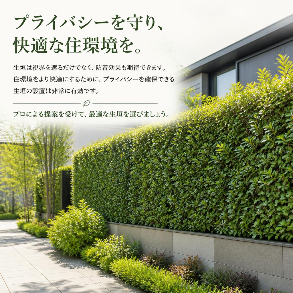 生垣の設置でプライバシーを保護