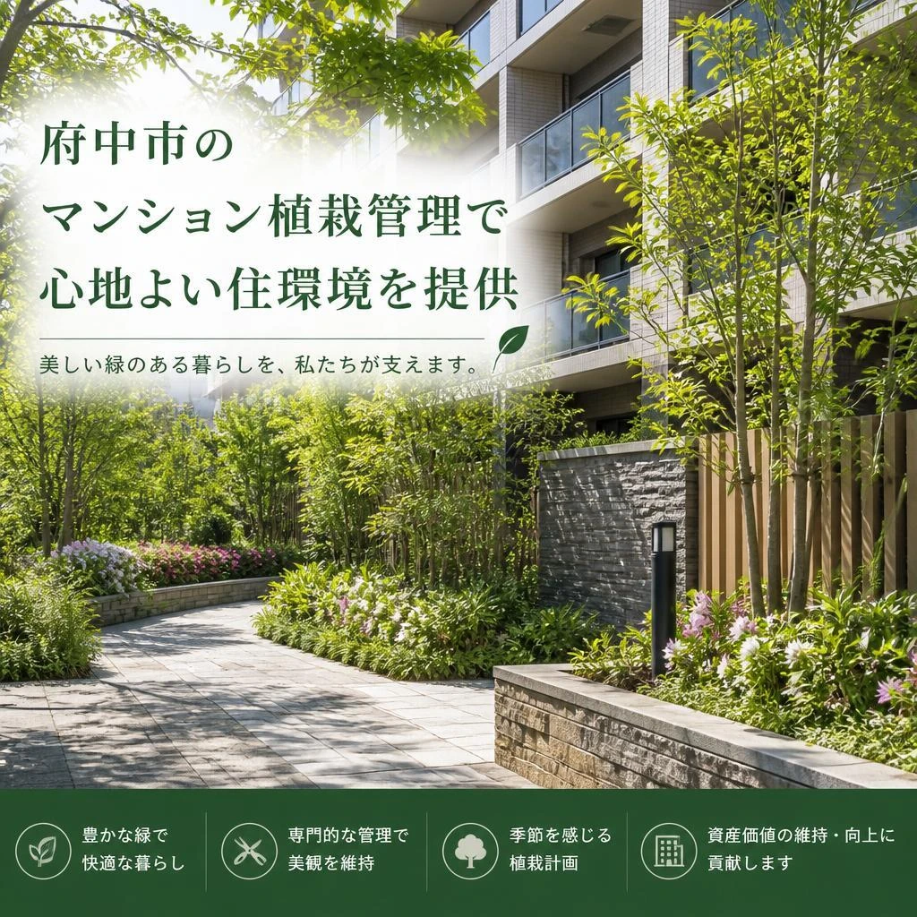 府中市のマンション植栽管理で心地よい住環境を提供