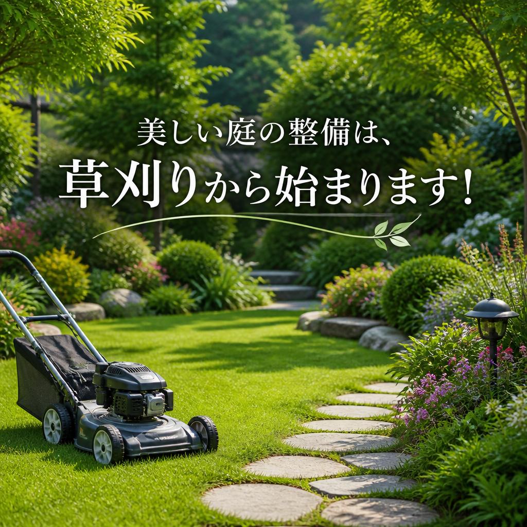美しい庭の整備は、草刈りから始まります！