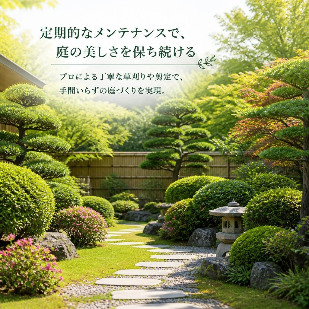 定期的なメンテナンスで美しい庭を維持