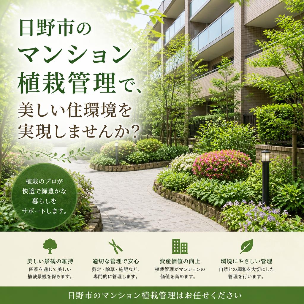 日野市のマンション植栽管理で、美しい住環境を実現しませんか？