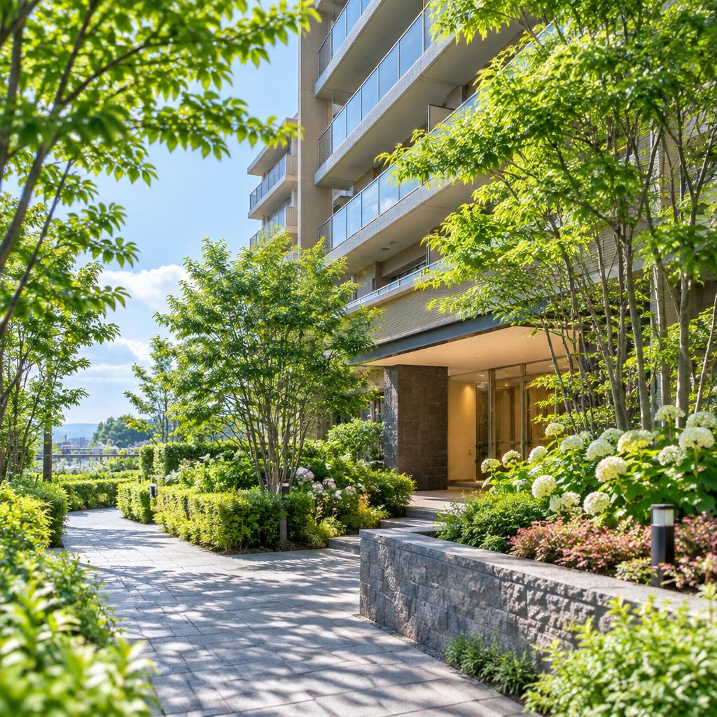 相模原市のマンションに、心ほどける緑の景色を。植栽剪定とガーデニングで、住まいの魅力を育てます。